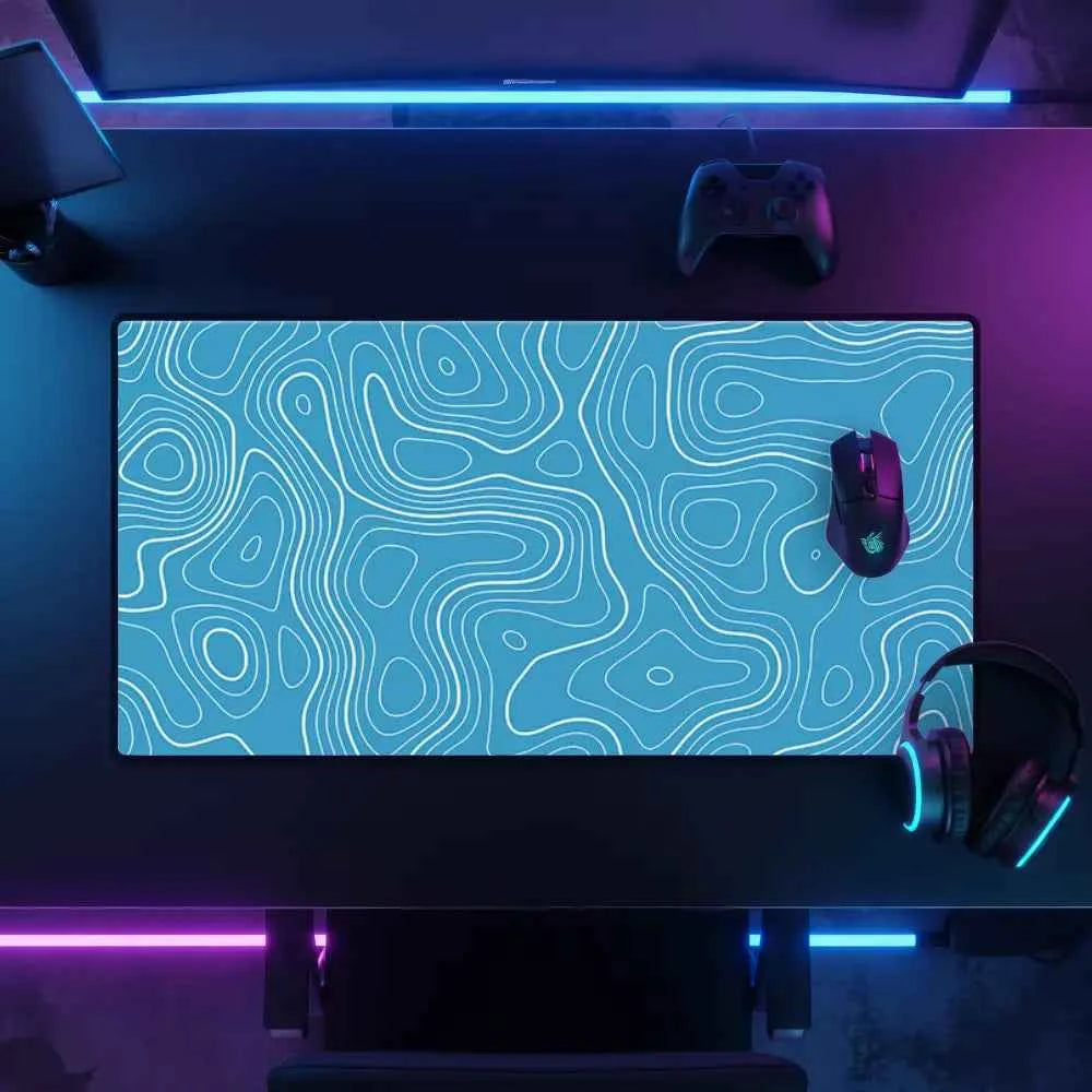 meilleur tapis de souris topographie bleu