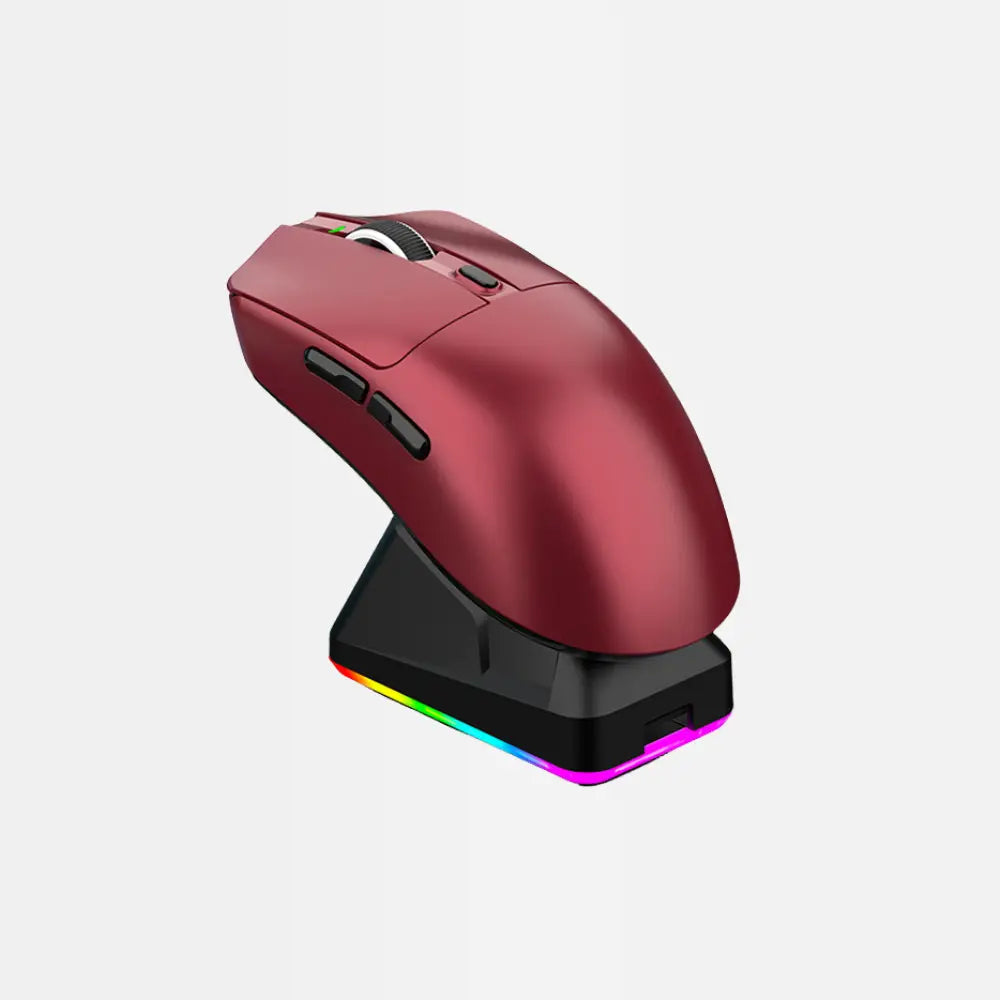 souris de gaming sans fil rouge