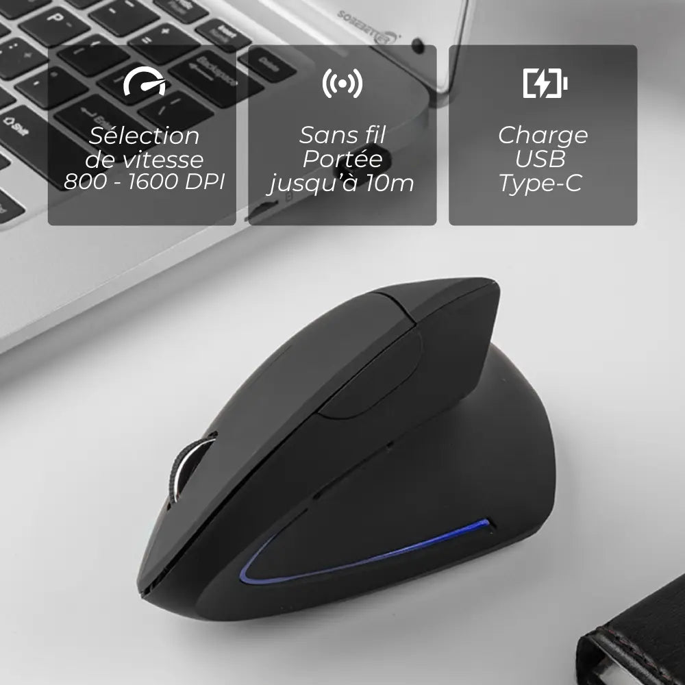 souris ergonomique sans fil portee jusqu a 10 metres