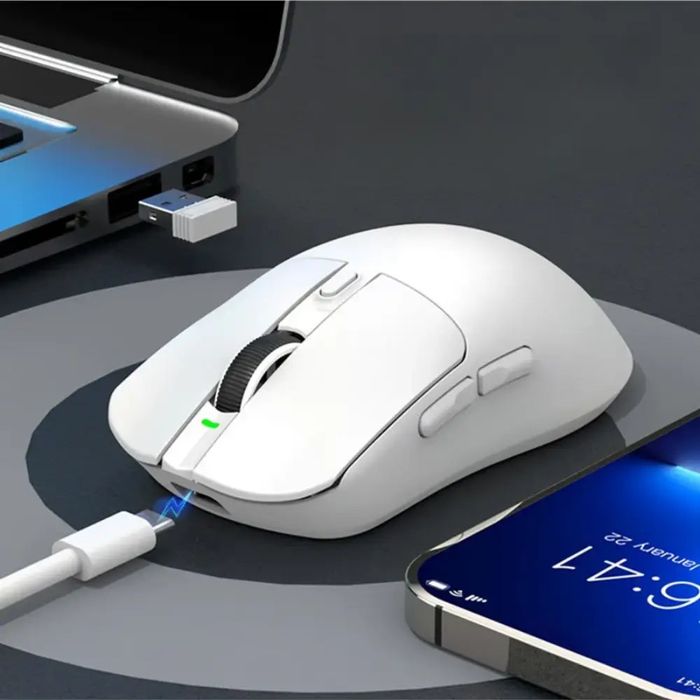 souris pour gamer avec et sans fil blanche