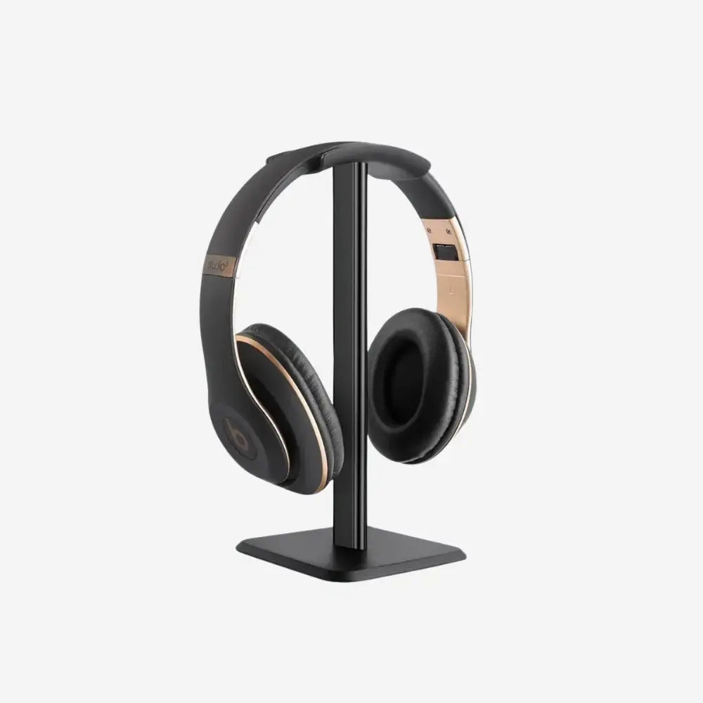 support de casque audio noir