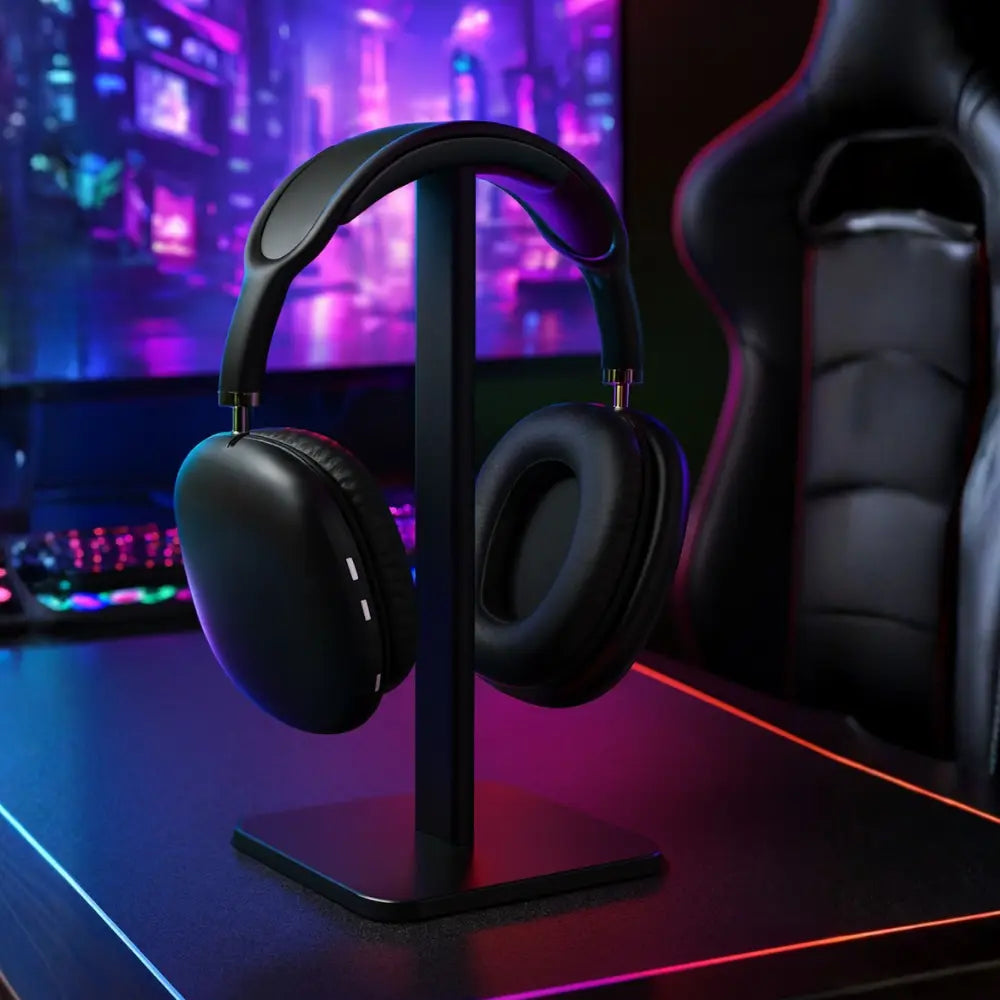 support de casque gaming noir