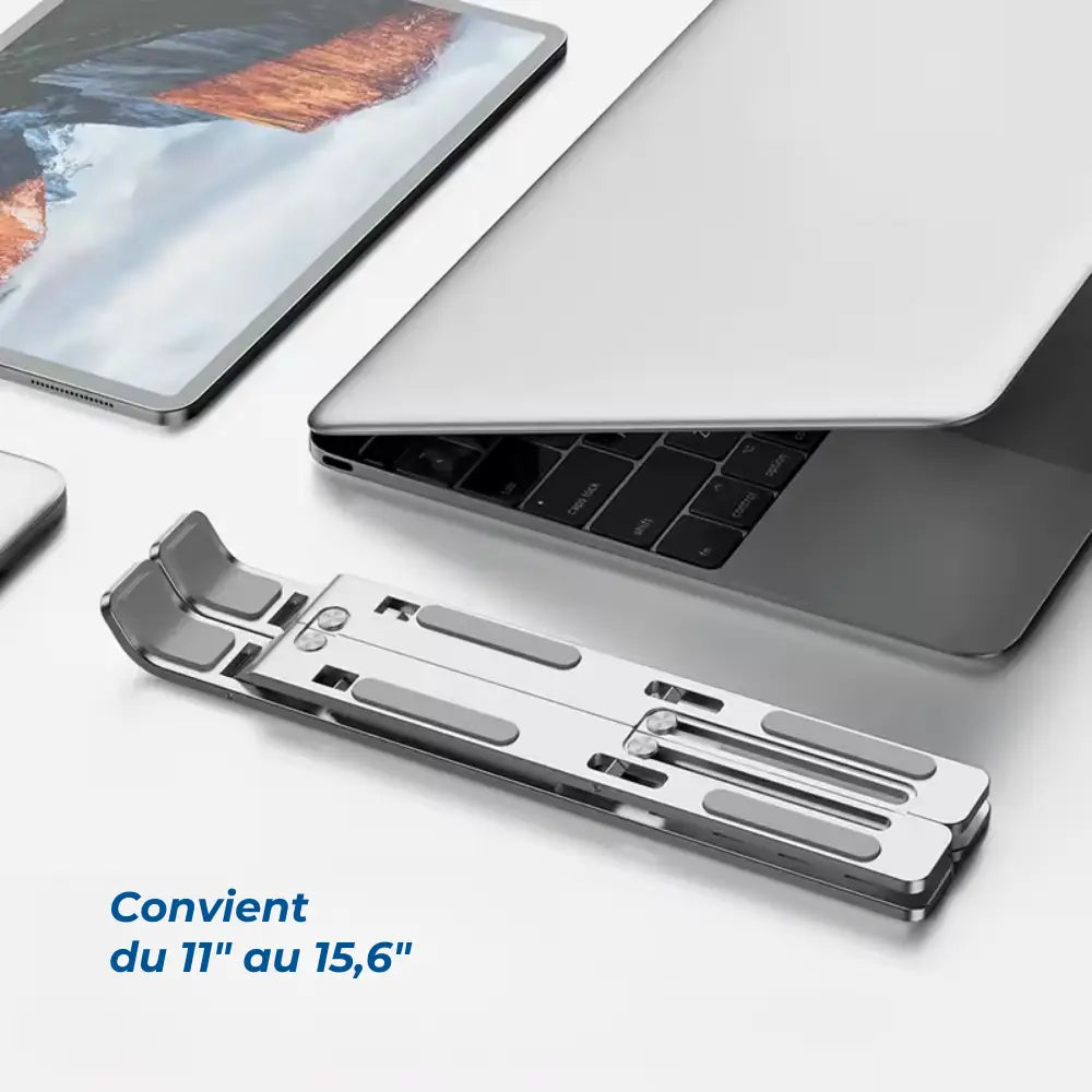 support ordinateur metallique 15 pouces