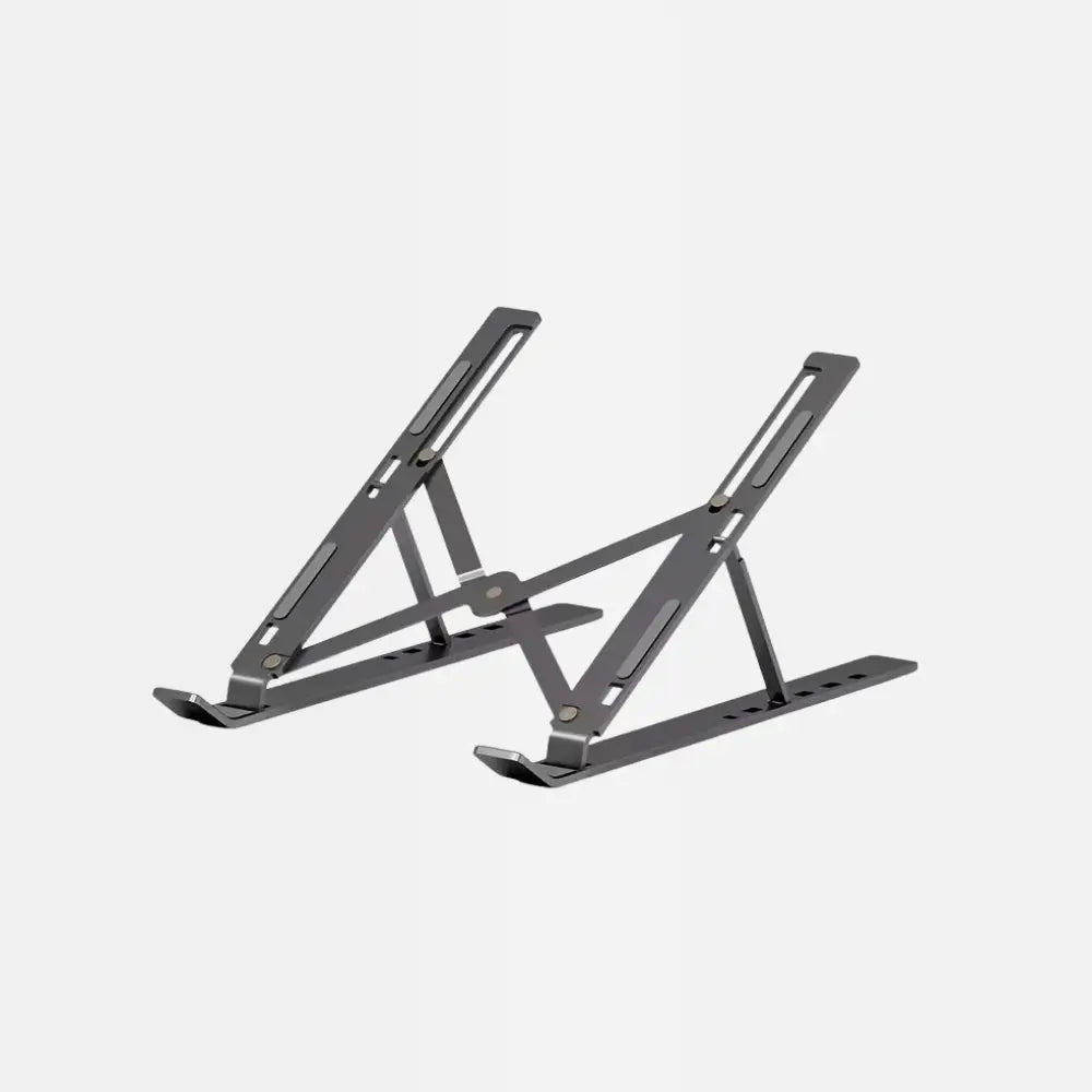 support ordinateur metallique gris fonce inclinaison reglable