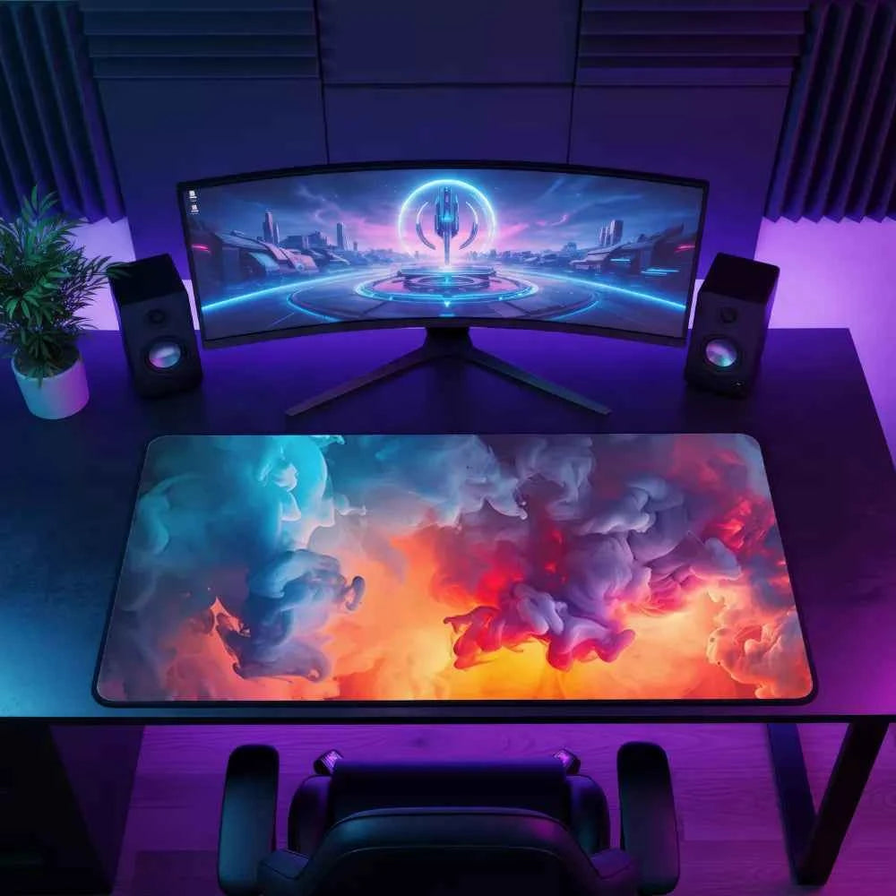 tapi de souri bleu et orange