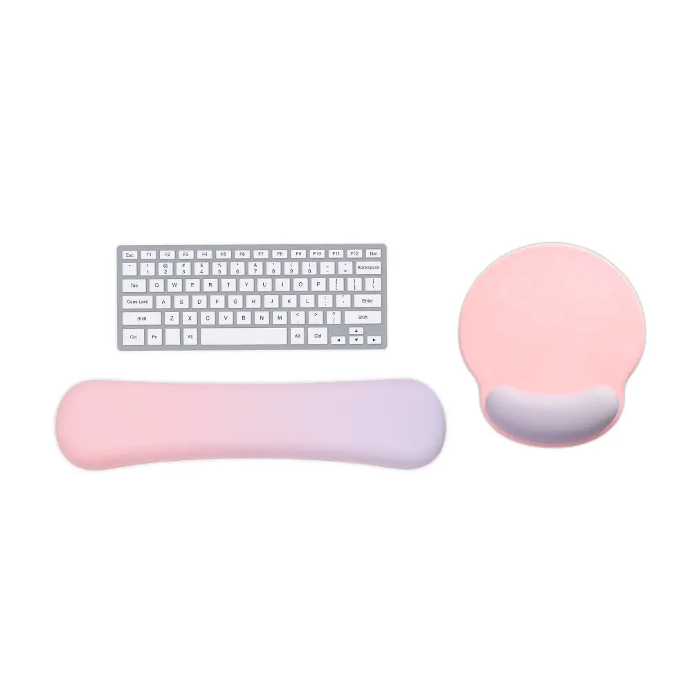 tapi de souri ergonomique et repose poignets rose violet