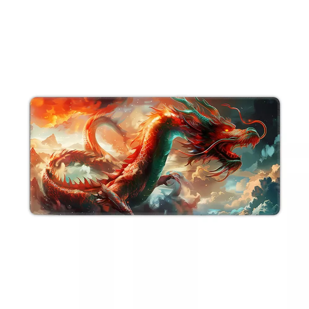 tapie de sourie gamer Dragon rouge