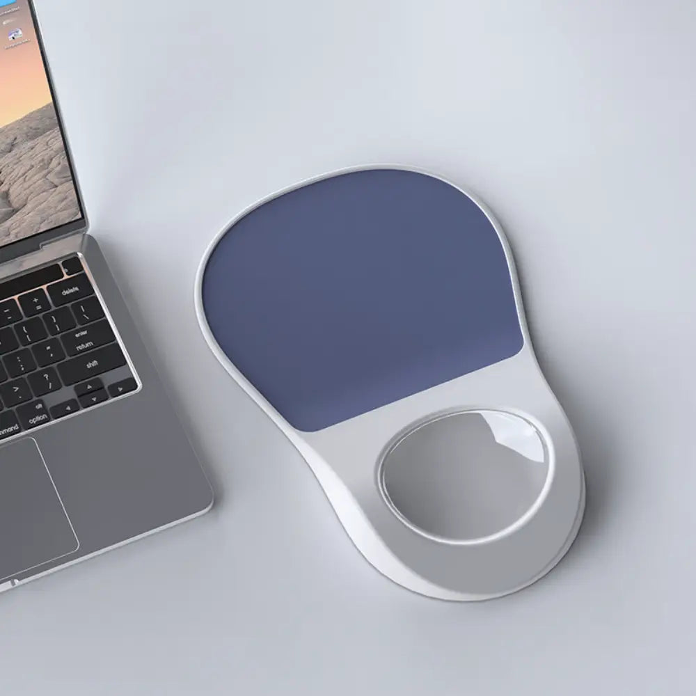 tapie de souris ergonomique gel bleu