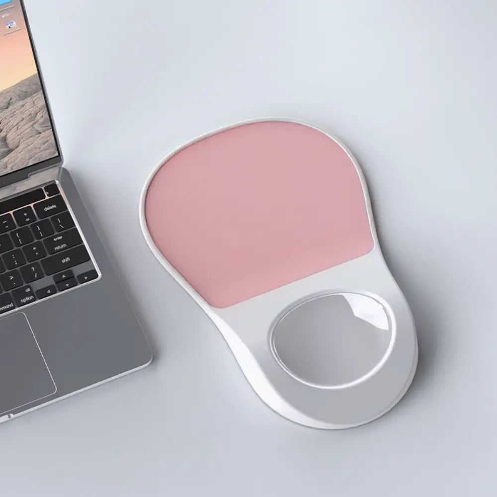 tapie de souris ergonomique gel rose