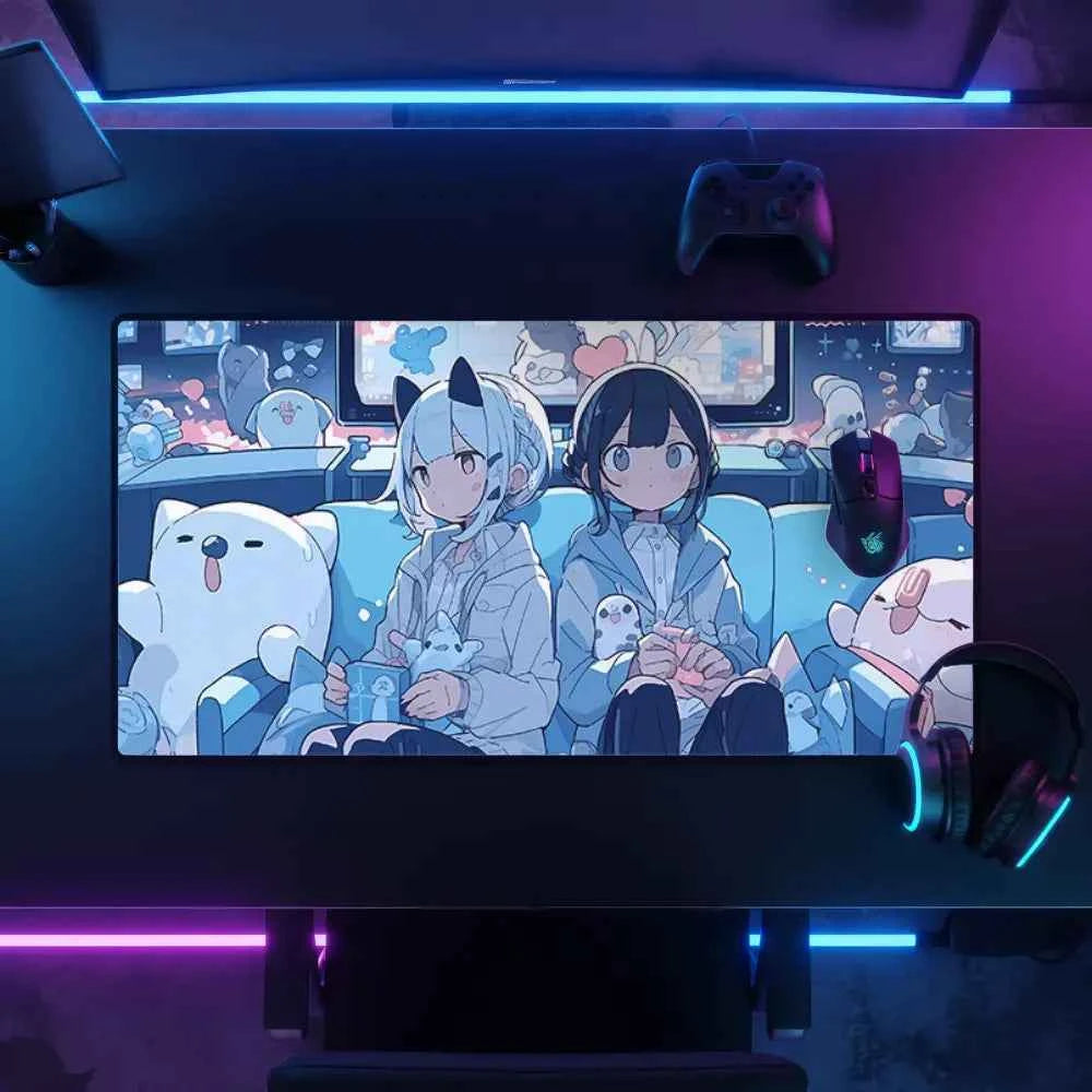 tapis de clavier souris geek filles kawaii
