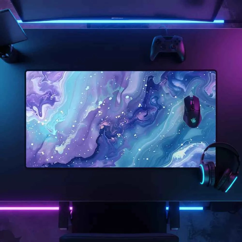 tapis de souris bleu 600x400