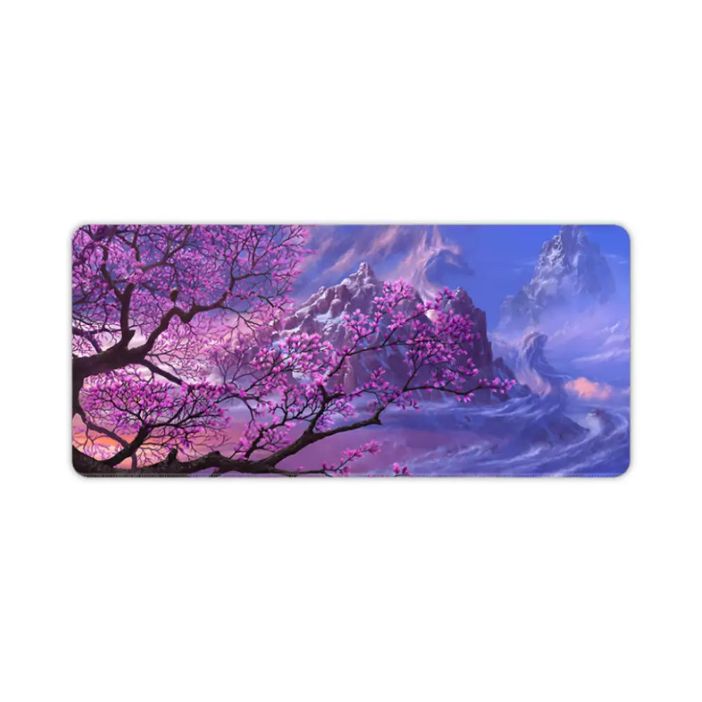 tapis de souris 900x400 arbre rose