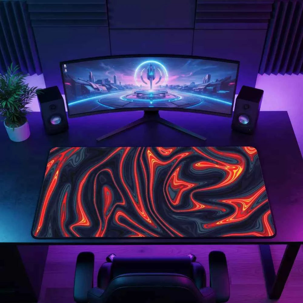 tapis de souris 900x400 rouge et noir