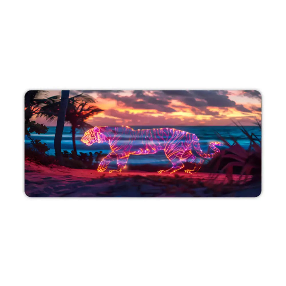 tapis de souris 900x400 tigre neon