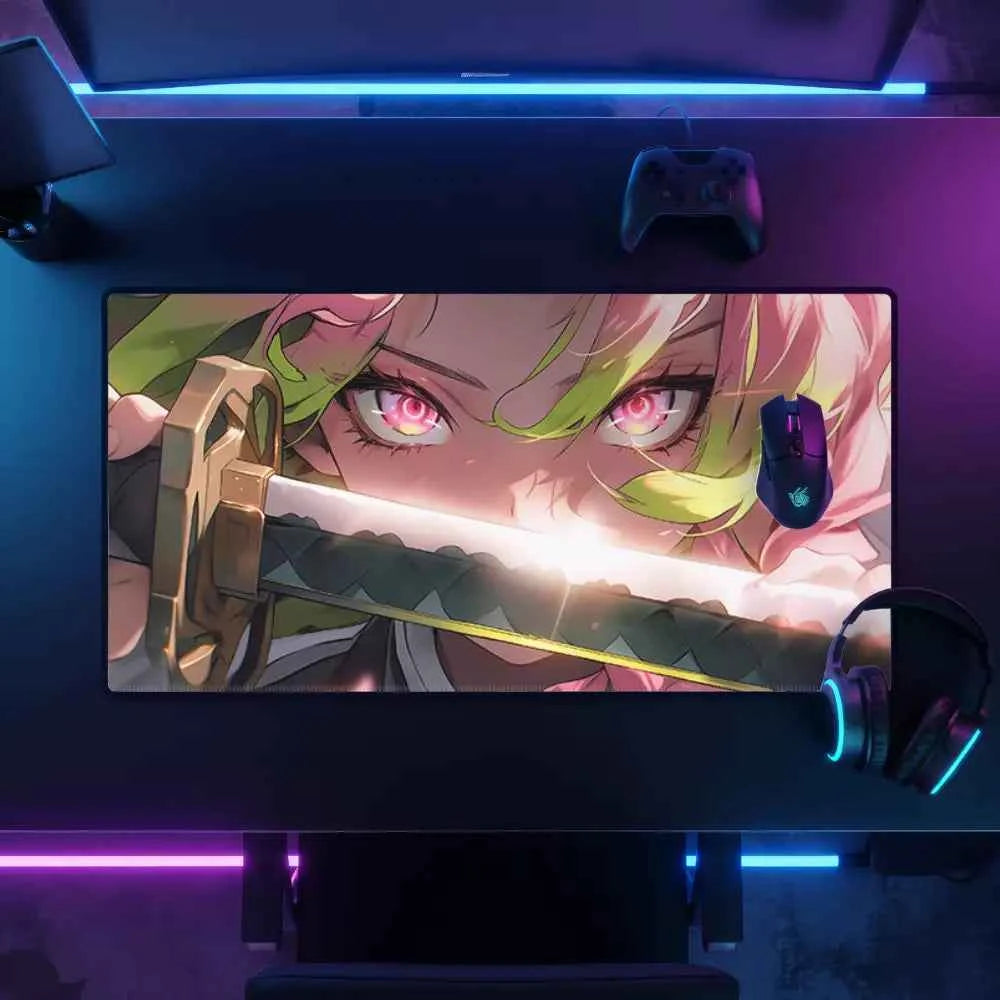 tapis de souris Demon Slayer Mitsuri aux yeux roses
