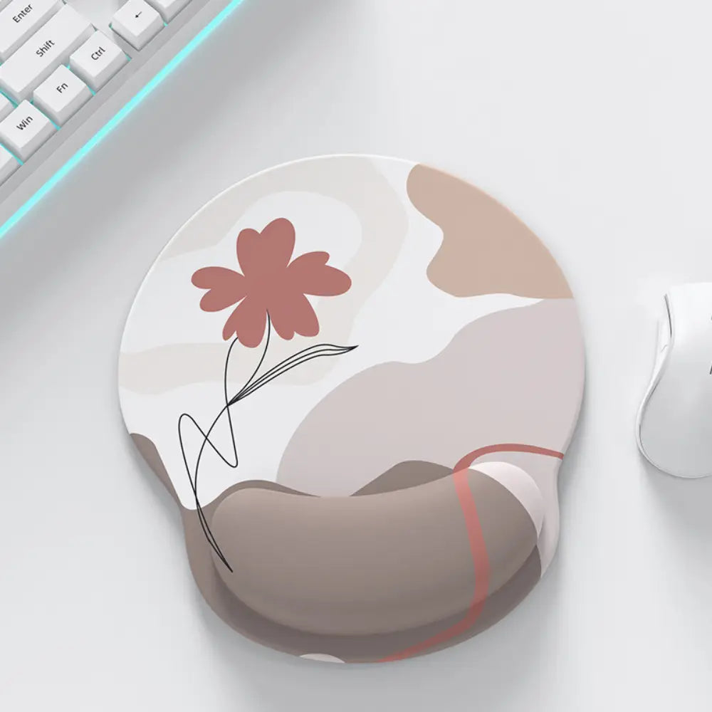 tapis de souris blanc ergonomique original beige