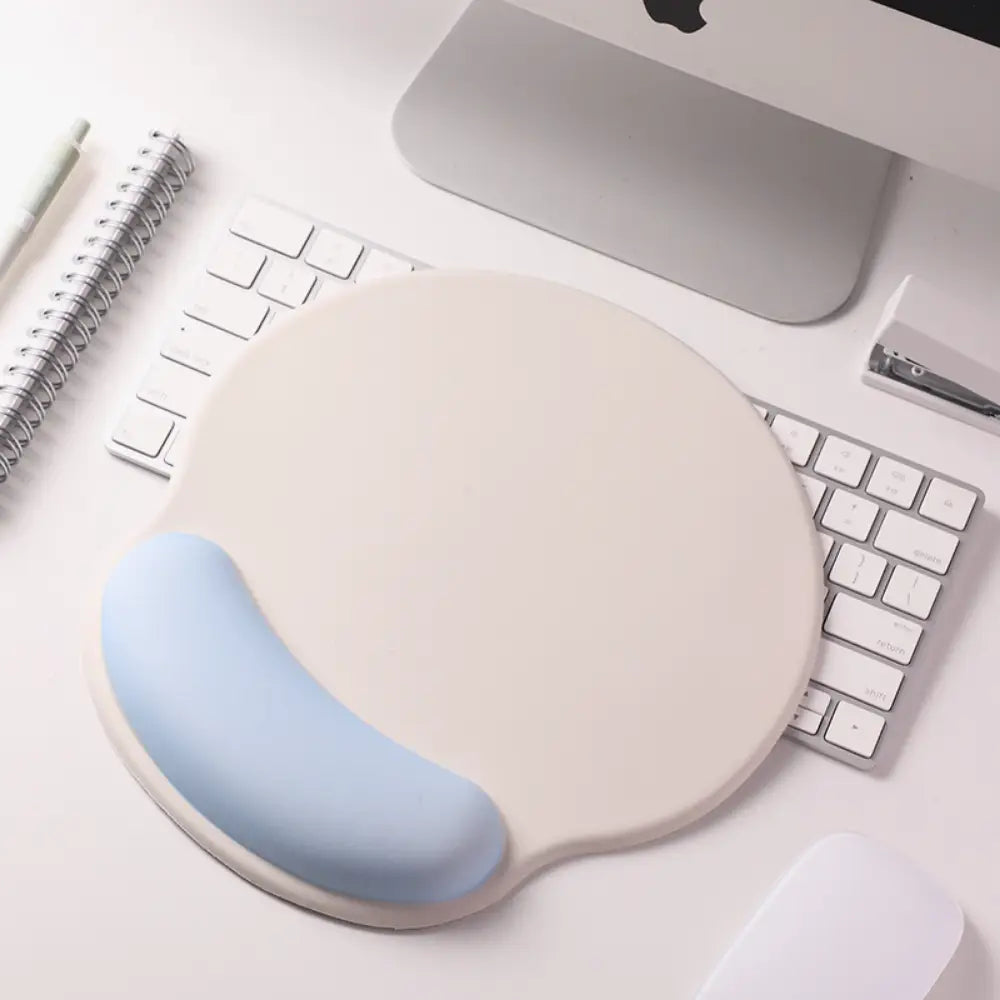 tapis de souris blanc ergonomique