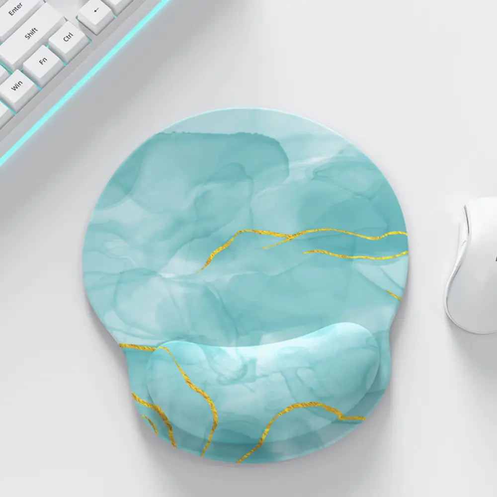 tapis de souris bleu turquoise aquarelle