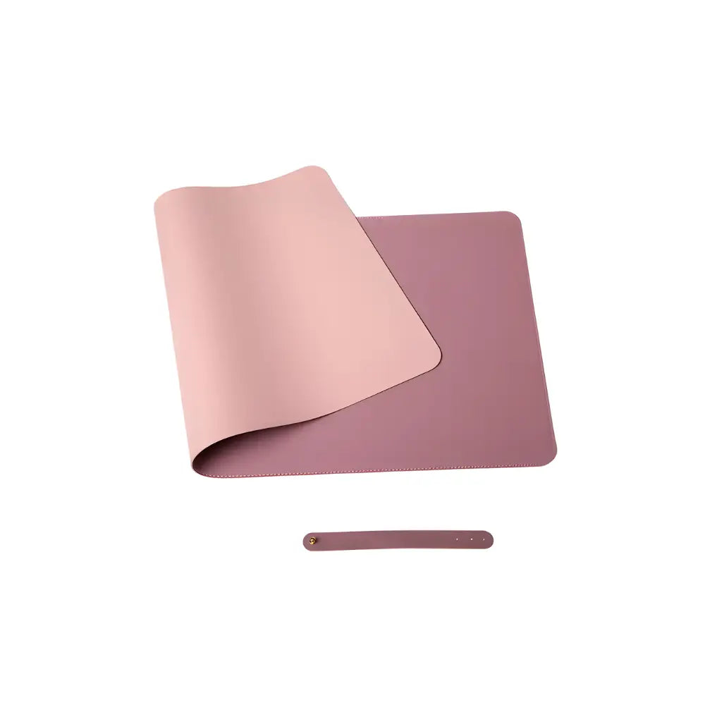 tapis de souris cuir reversible violet rose