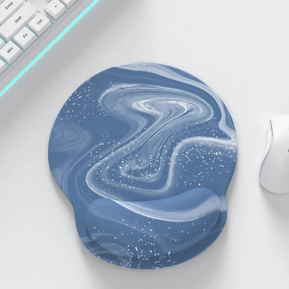 tapis de souris design topographique bleu