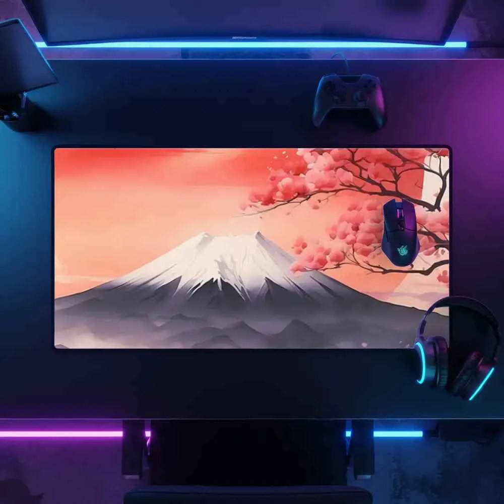 Tapis de souris design volcan japonais