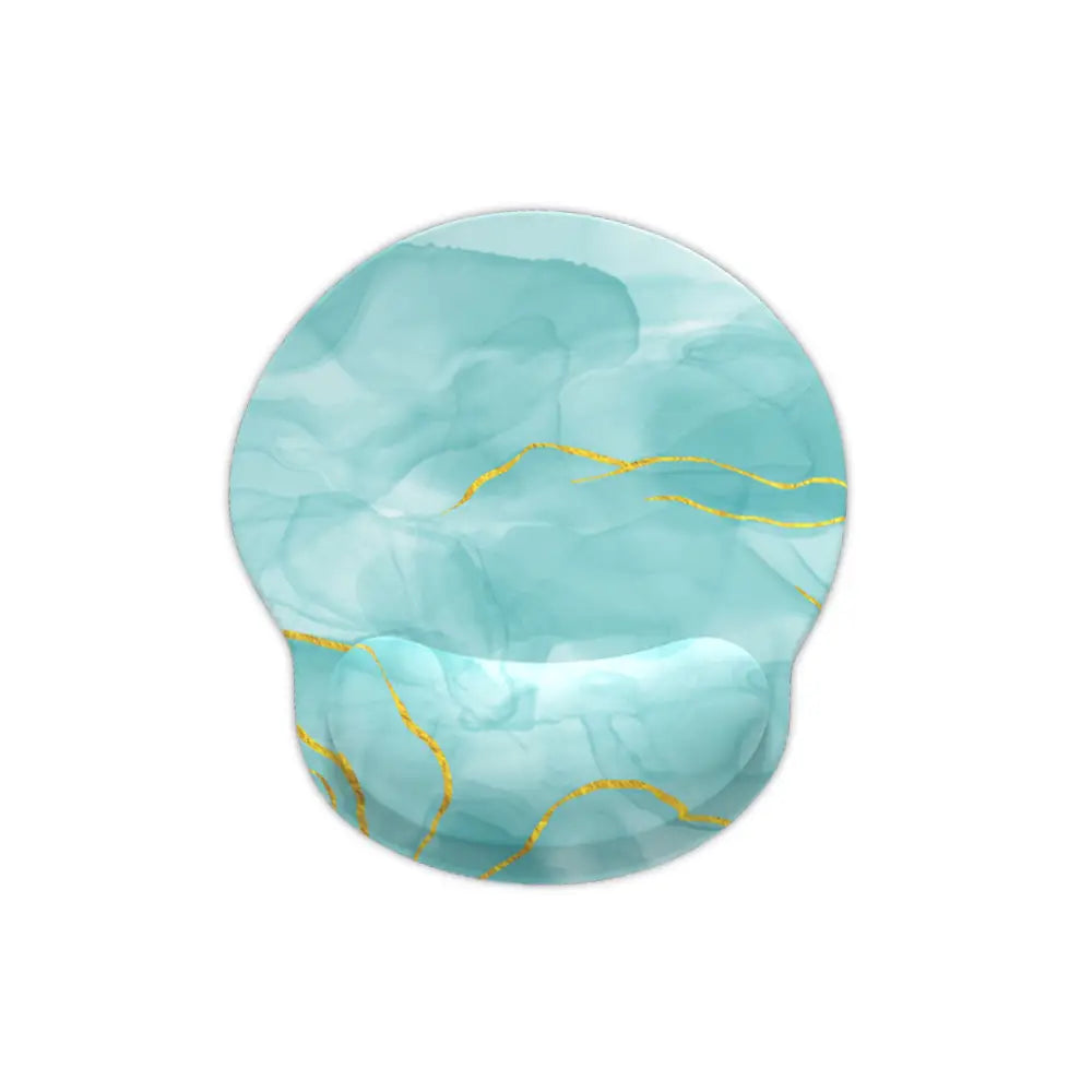 tapis de souris ergonomique aquarelle turquoise