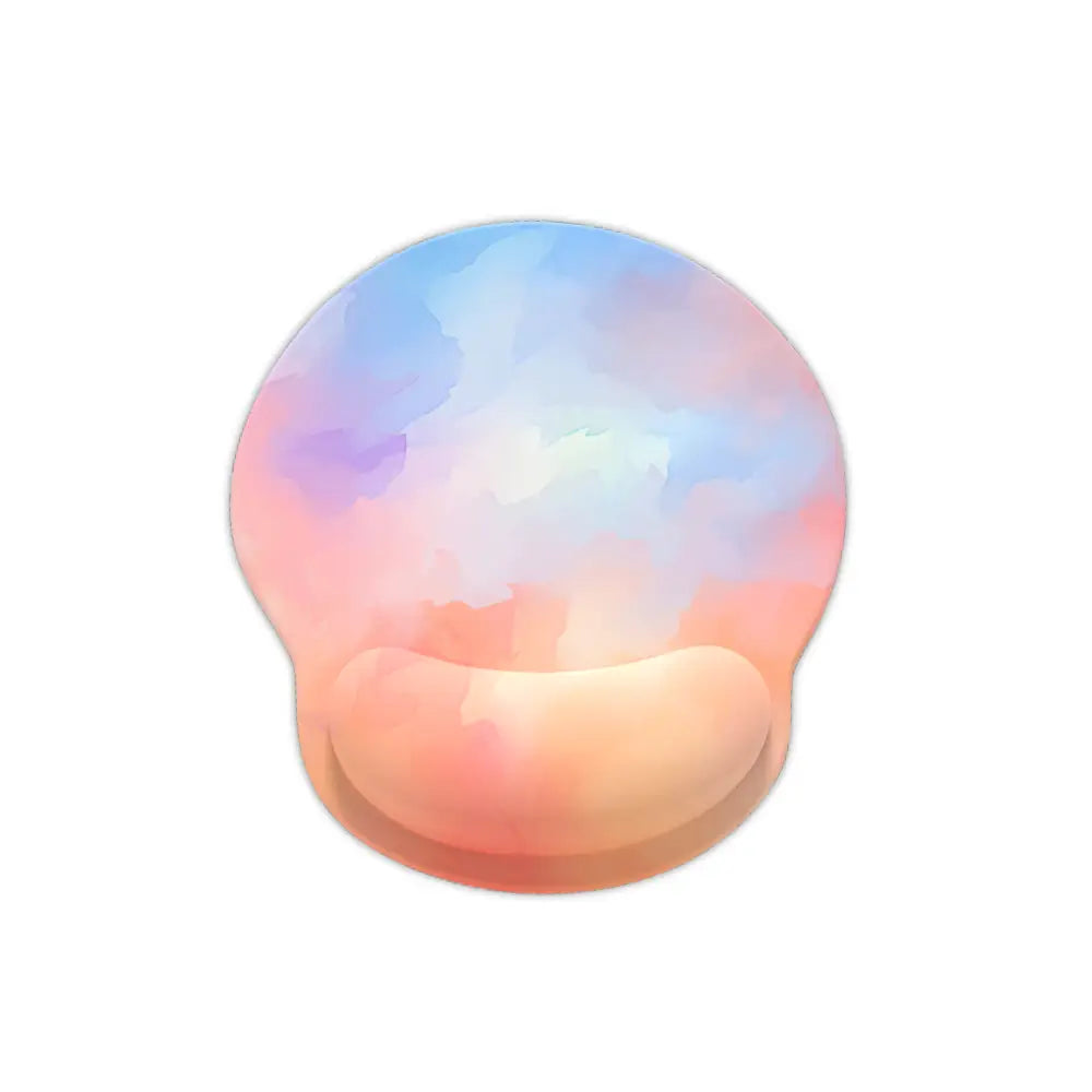 tapis de souris ergonomique aquarelle bleu orange rose