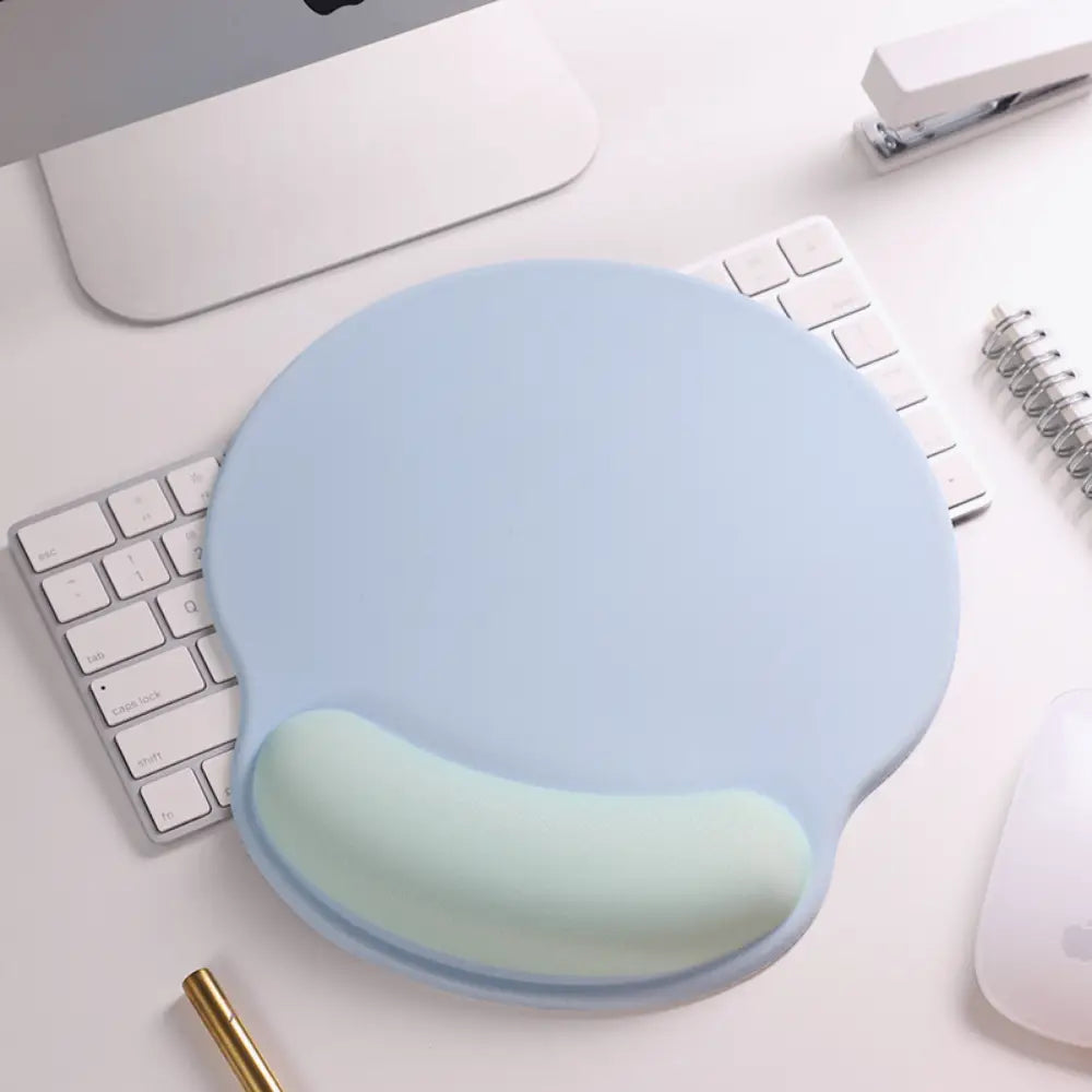 tapis de souris ergonomique canal carpien bleu et vert