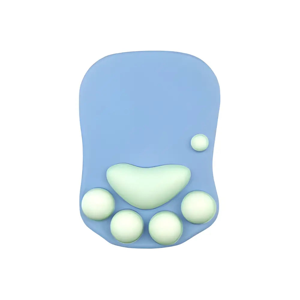 tapis de souris ergonomique chat bleu