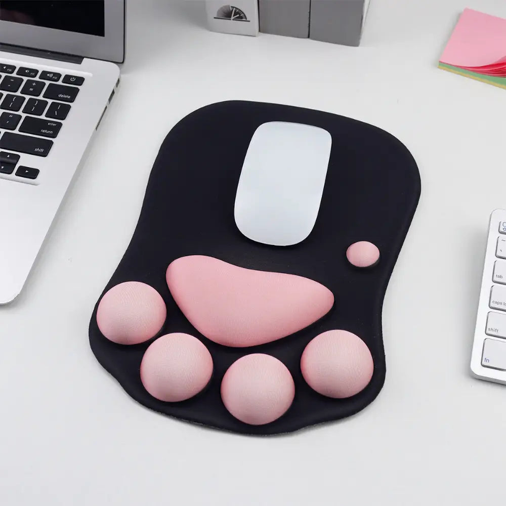 tapis de souris ergonomique chaton noir