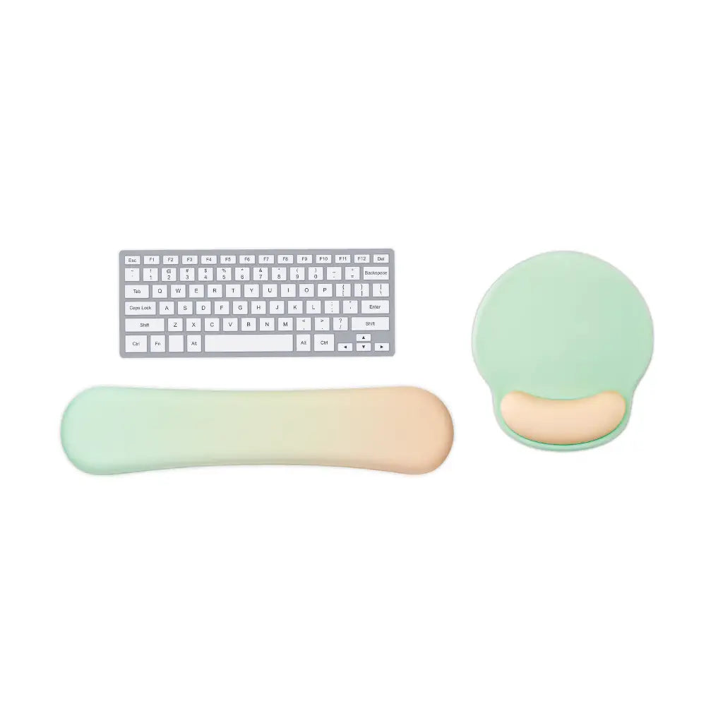 tapis de souris ergonomique et repose poignets vert