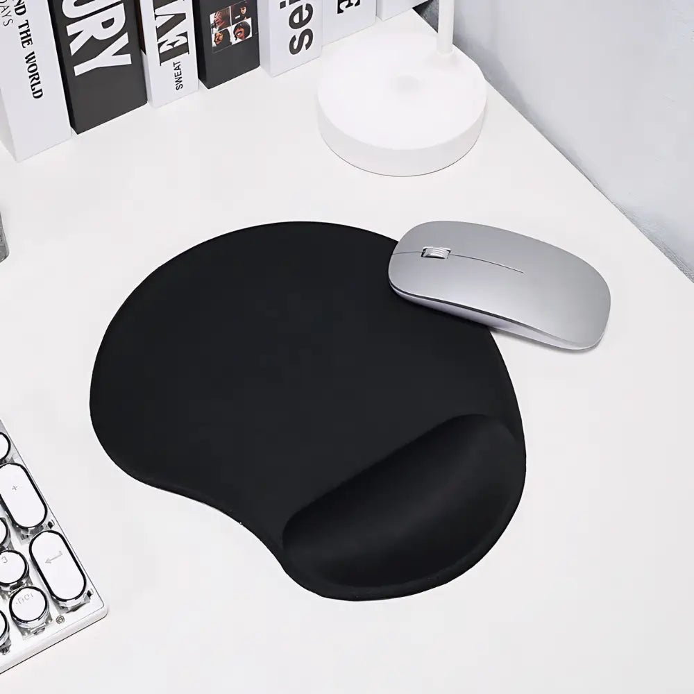tapis de souris ergonomique noir uni