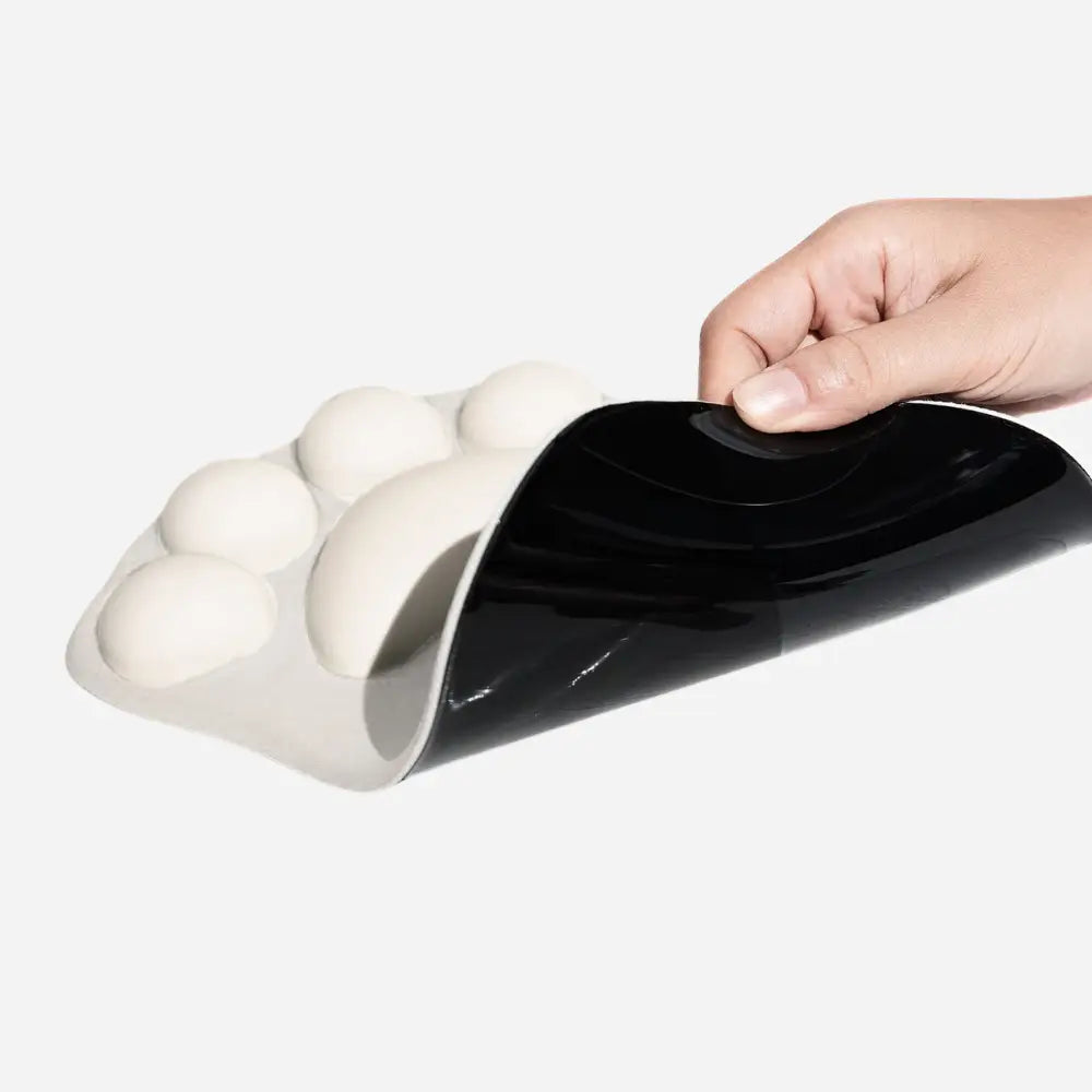 tapis de souris blanc ergonomique pate de chat avec dessous en silicone