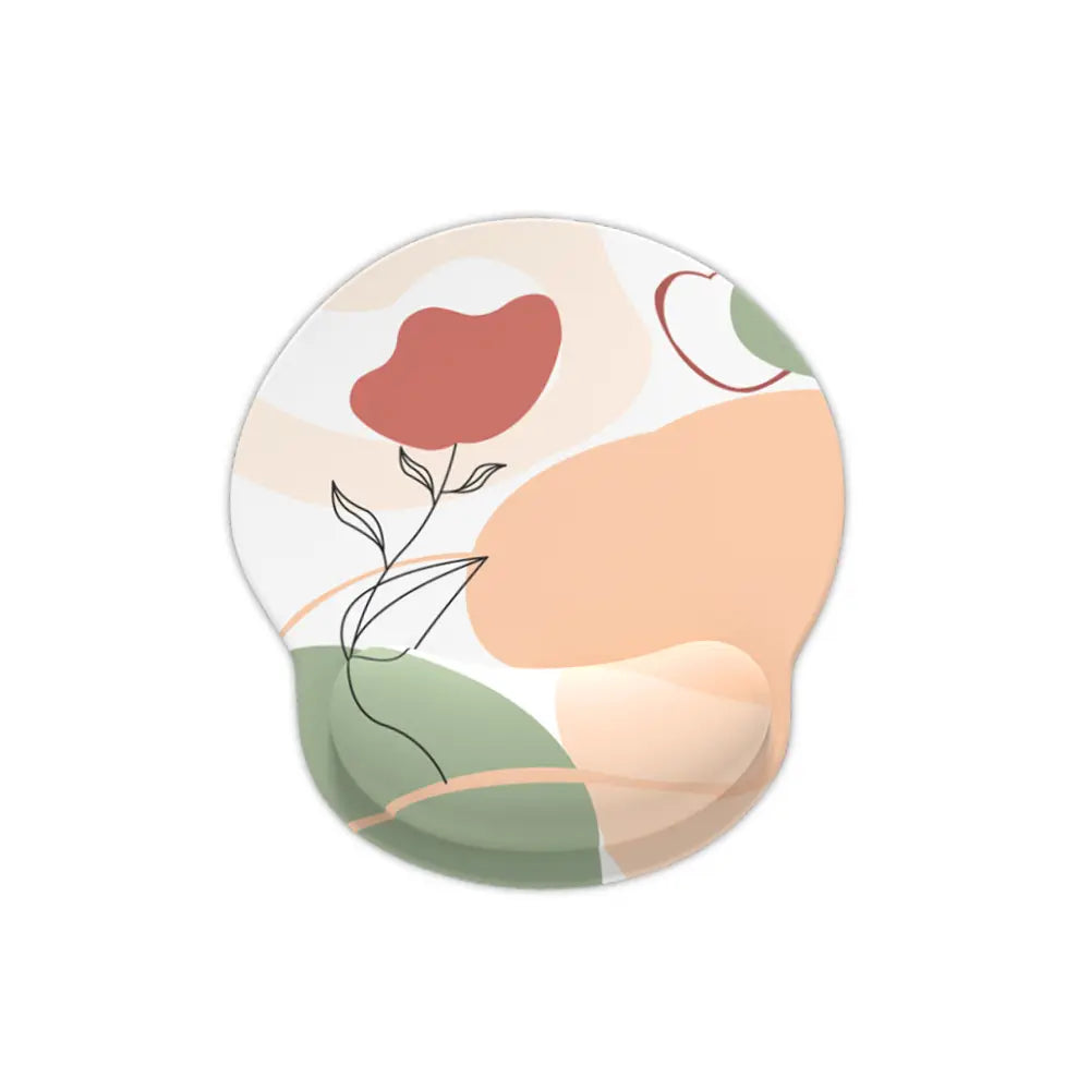 tapis de souris fleur orange ergonomique