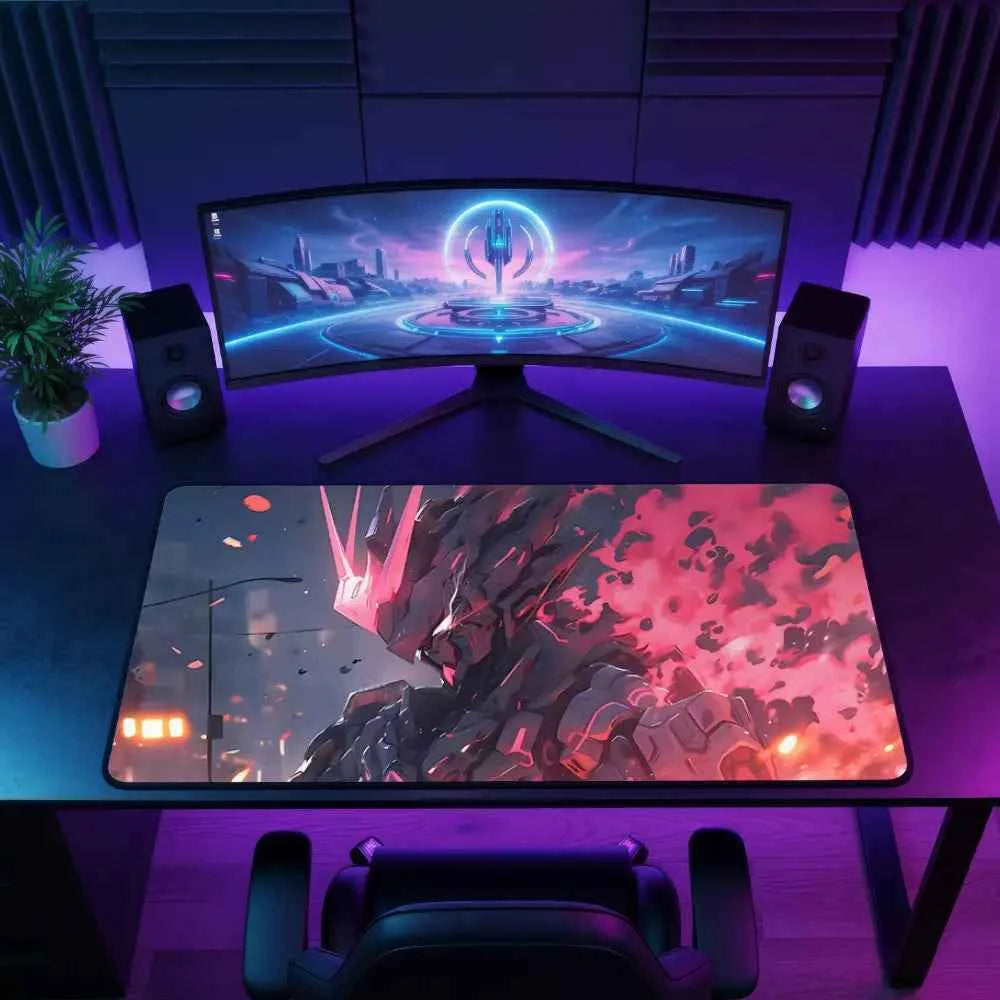 tapis de souris gaming mecha rouge sanguinaire