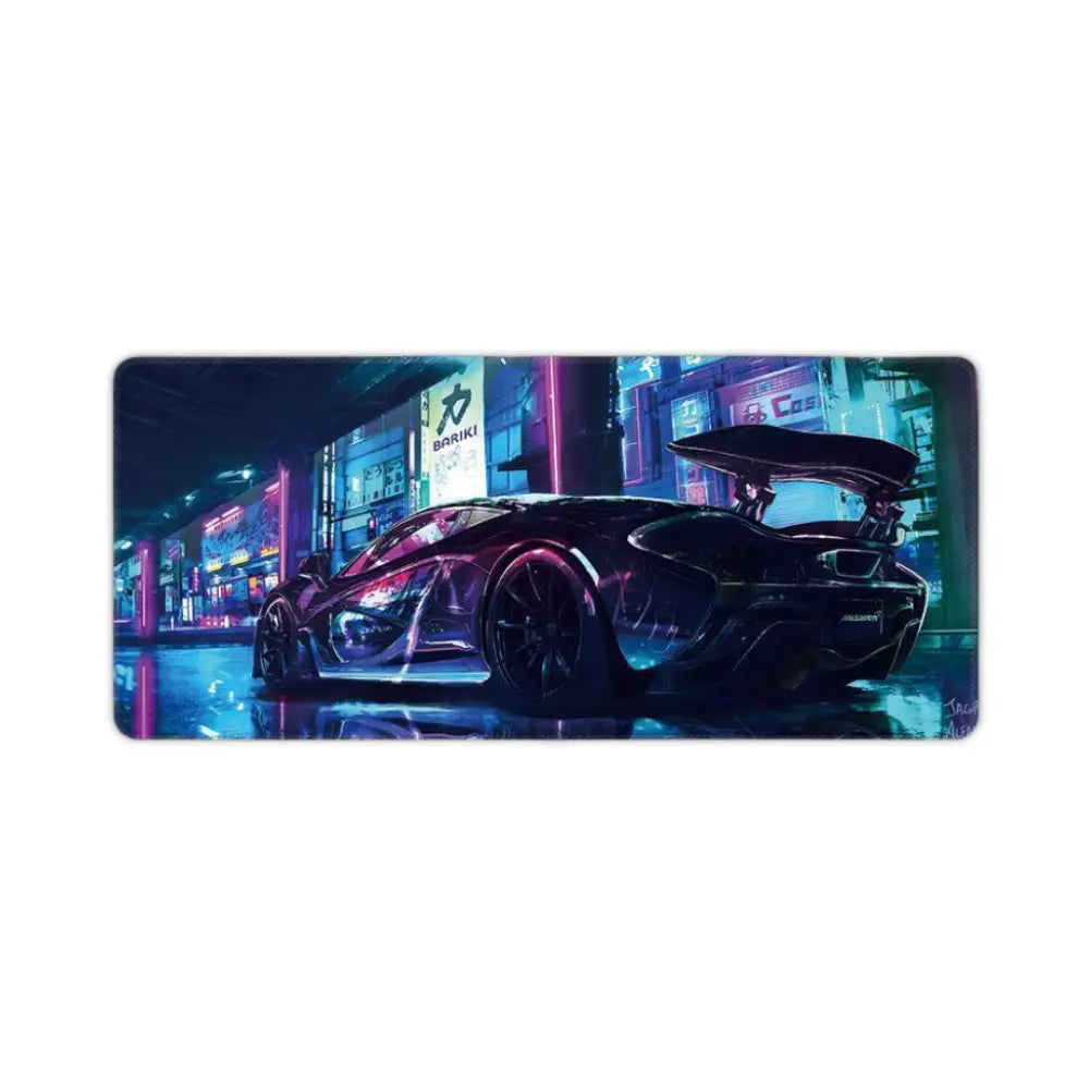 tapis de souris gaming voiture néon night