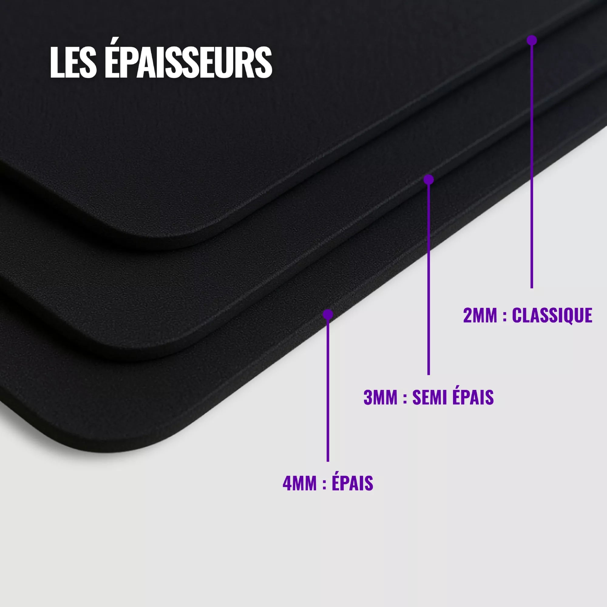 tapis de souris guide des epaisseurs
