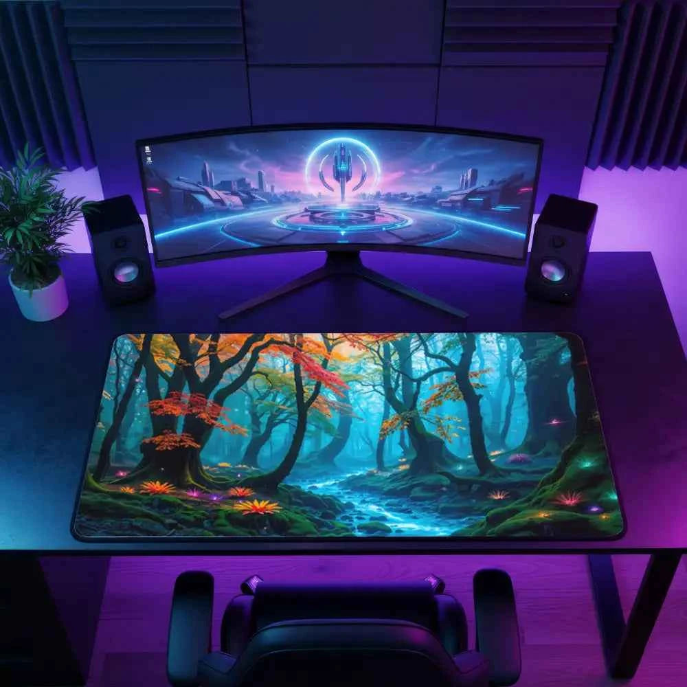 tapis de souris japonais foret enchantee