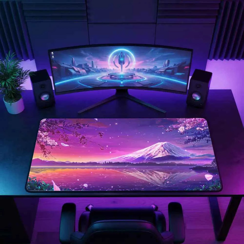 tapis de souris japonais lac envoutant