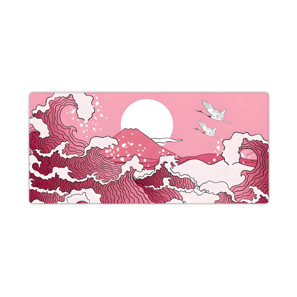 tapis de souris manga paysage japon rose