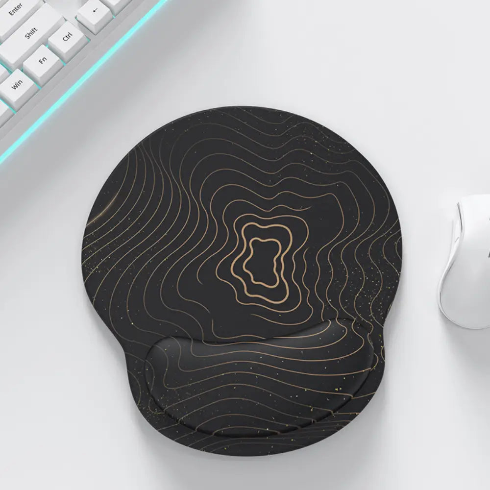 tapis de souris noir ergonomique topographique