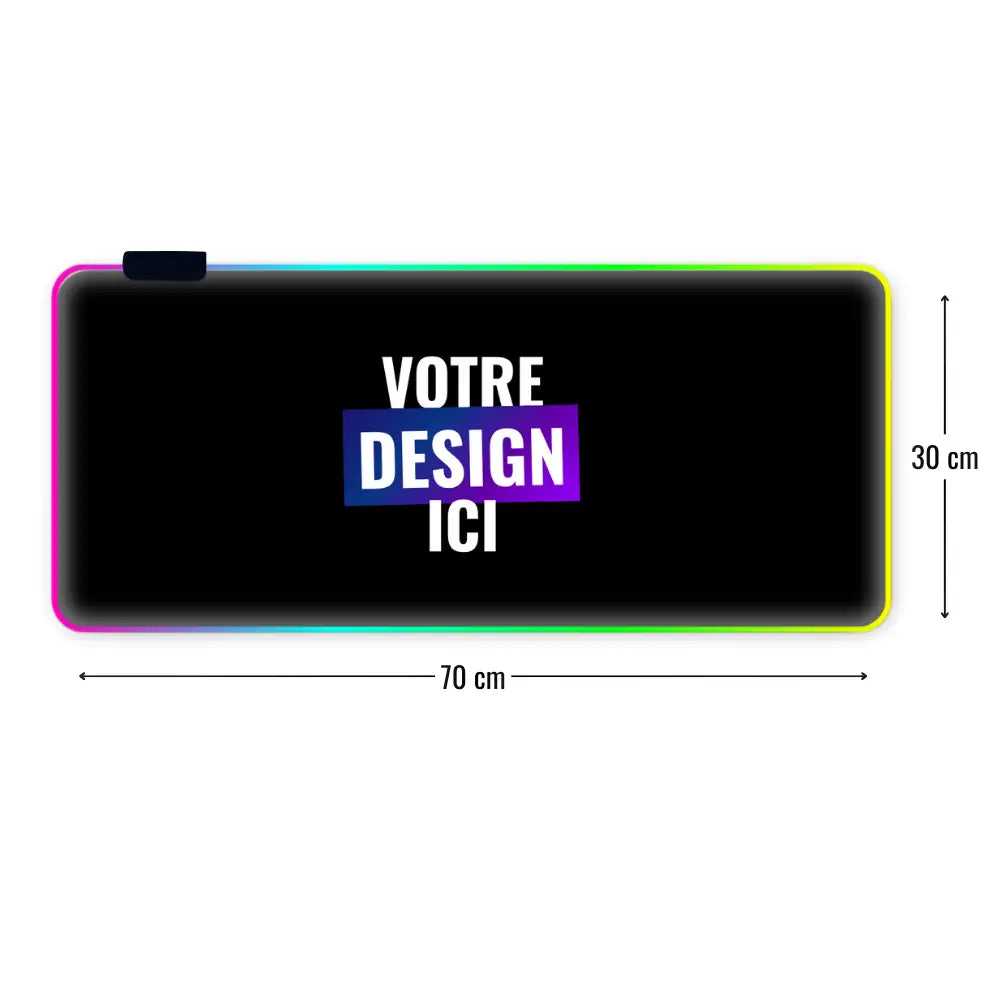 Tapis de souris personnalise rgb 70x30cm