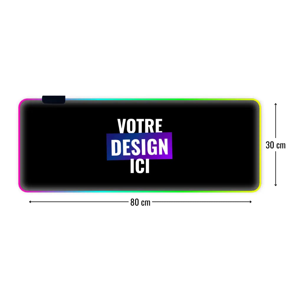 Tapis de souris personnalise rgb 80x30cm