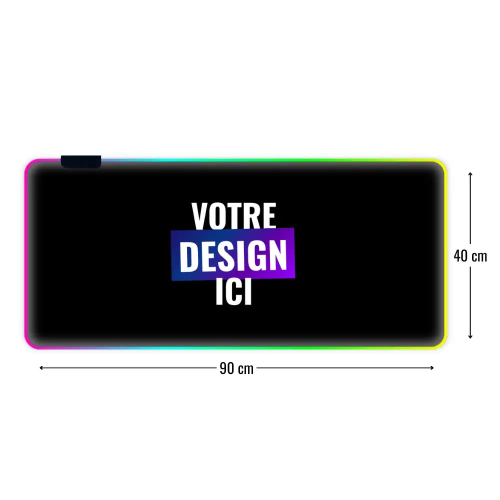 Tapis de souris personnalise rgb 90x40cm