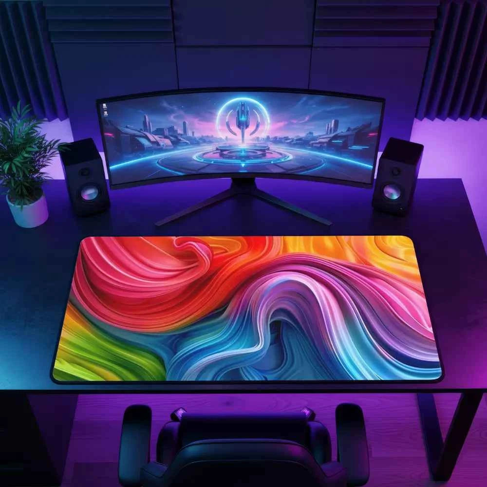 tapis de souris pour gamer multicolore