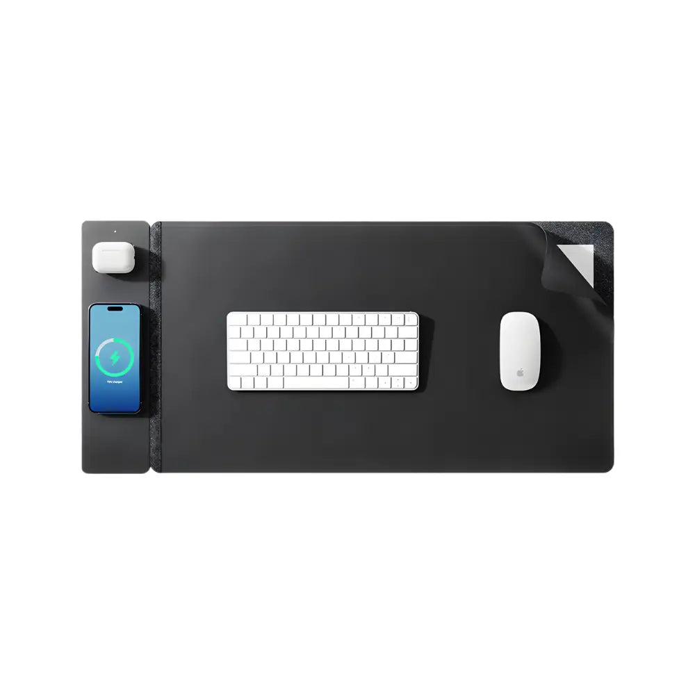 tapis de souris recharge sans fil noir