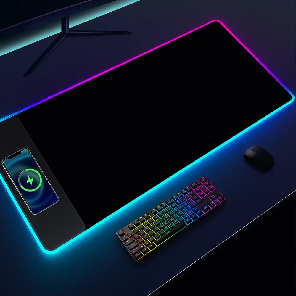 tapis de souris recharge sans fil rgb xxl