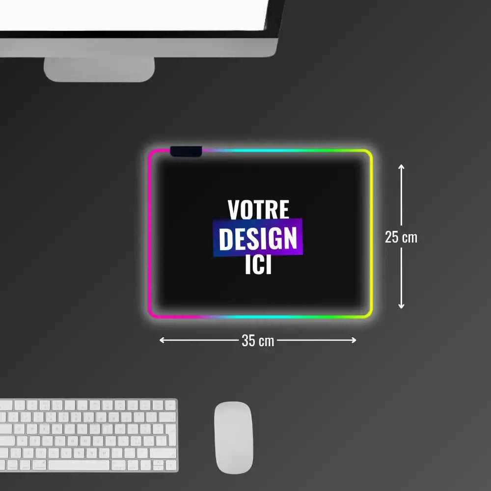 Tapis de souris personnalisable RGB 35x25 cm