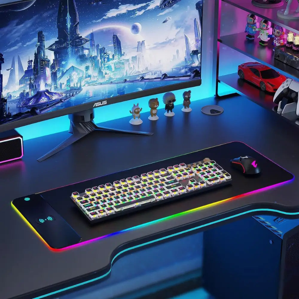 tapis de souris rgb recharge sans fil