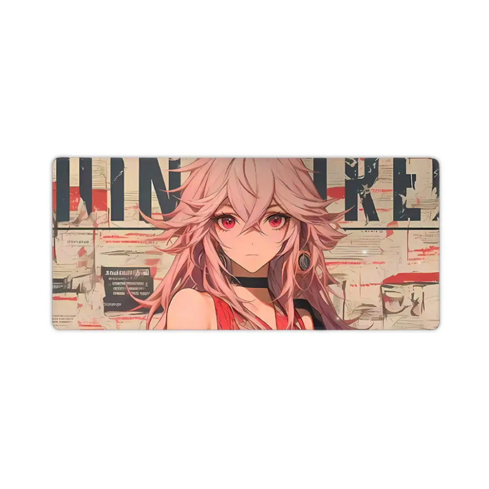 tapis de souris rose fille en journal